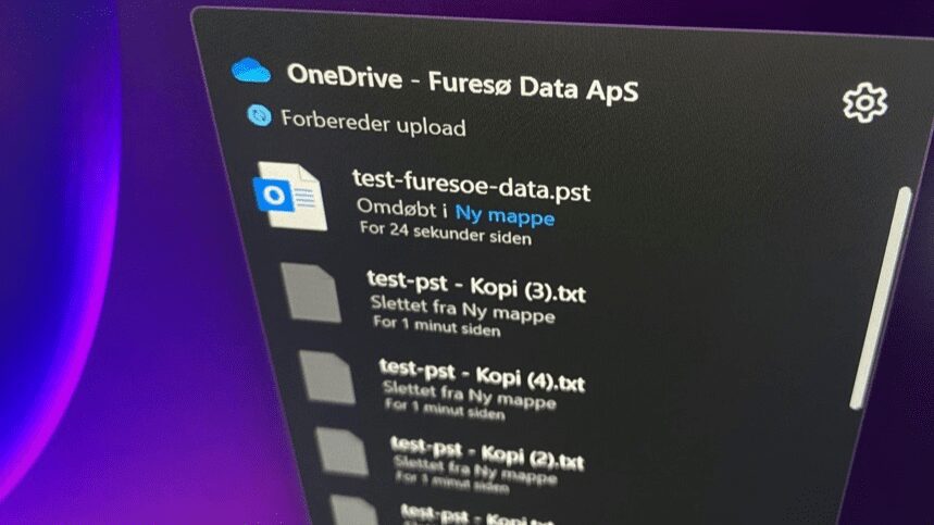 Problemer med at synkronisere PST-filer til OneDrive